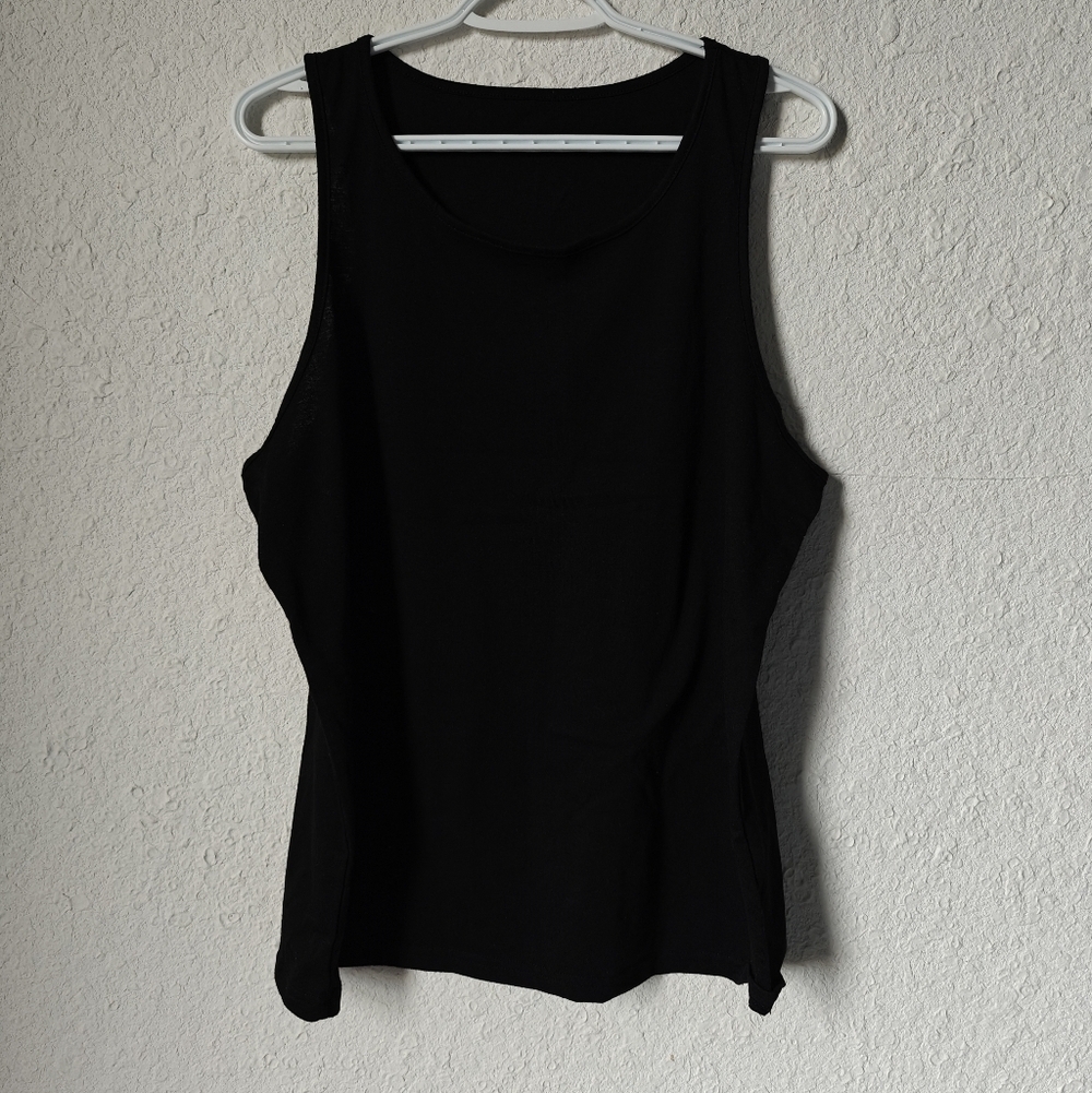 Women's Plain Black Tank Top